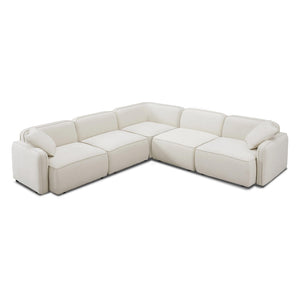 TOV Furniture Travie 5-Piece Modular L-Sectional in Upcycled Linen - Eco-Friendly Comfort & Retro Charm for Your Home TOV-L69207