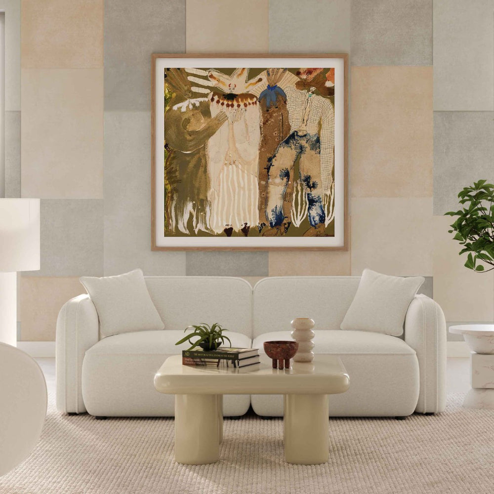 TOV Furniture Travie Sand Upcycled Linen Modular Loveseat – Sustainable Comfort, Retro Style, Endless Configurations! TOV-L69210