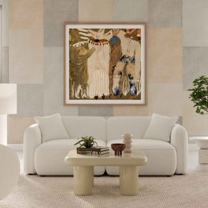 TOV Furniture Travie Sand Upcycled Linen Modular Loveseat – Sustainable Comfort, Retro Style, Endless Configurations! TOV-L69210