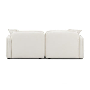 TOV Furniture Travie Sand Upcycled Linen Modular Loveseat – Sustainable Comfort, Retro Style, Endless Configurations! TOV-L69210