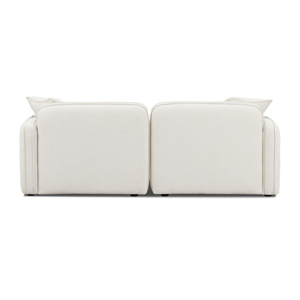 TOV Furniture Travie Sand Upcycled Linen Modular Loveseat – Sustainable Comfort, Retro Style, Endless Configurations! TOV-L69210