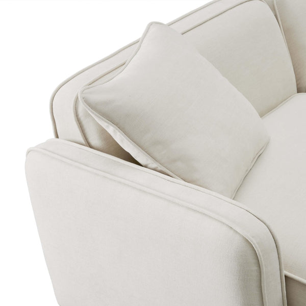 TOV Furniture Travie Sand Upcycled Linen Modular Loveseat – Sustainable Comfort, Retro Style, Endless Configurations! TOV-L69210