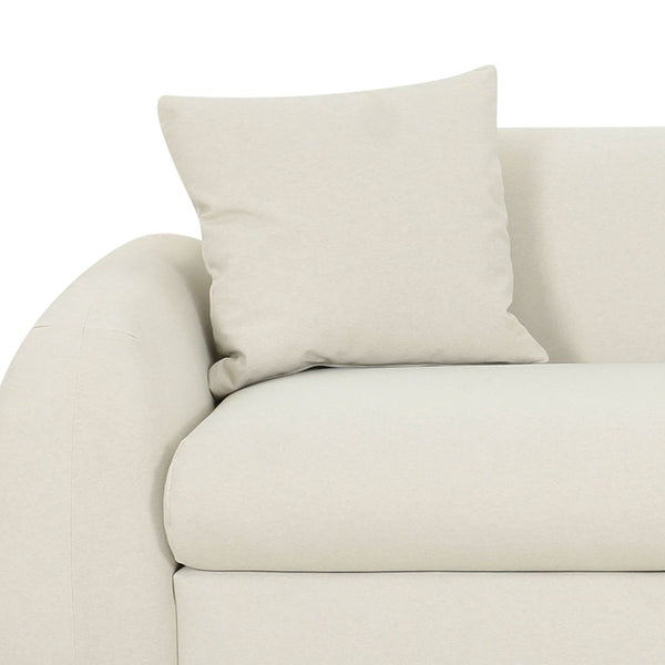 TOV Furniture Kourtney 100" Cream Faux Mohair Sofa - Elegant, Deep Seating with Relaxed Pillows for Modern Living TOV-L69213