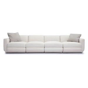 TOV Furniture Perry 124" Cream Chenille Modular Long Sofa - Stylish, Comfortable Sectional for Modern Living Spaces TOV-L69220-SO1