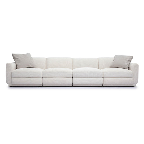 TOV Furniture Perry 124" Cream Chenille Modular Long Sofa - Stylish, Comfortable Sectional for Modern Living Spaces TOV-L69220-SO1