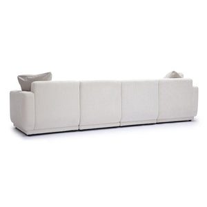 TOV Furniture Perry 124" Cream Chenille Modular Long Sofa - Stylish, Comfortable Sectional for Modern Living Spaces TOV-L69220-SO1