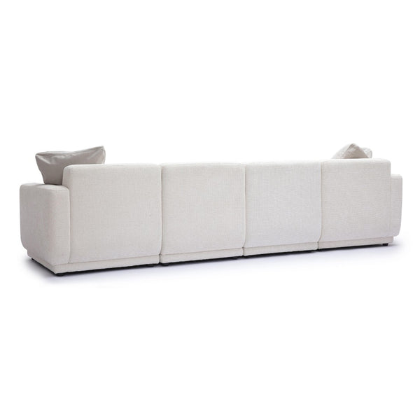 TOV Furniture Perry 124" Cream Chenille Modular Long Sofa - Stylish, Comfortable Sectional for Modern Living Spaces TOV-L69220-SO1