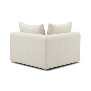TOV Furniture Hangover Modular Corner Chair - Handcrafted Textured Seating for Stylish and Customizable Living Spaces Cream TOV-L69242-C