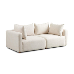 TOV Furniture Hangover 81" Modular Loveseat - Stylish Comfort with Heavy Textured Fabric for Modern Living Spaces Cream TOV-L69242-LO