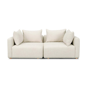 TOV Furniture Hangover 81" Modular Loveseat - Stylish Comfort with Heavy Textured Fabric for Modern Living Spaces Cream TOV-L69242-LO
