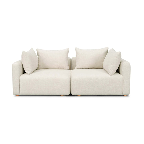 TOV Furniture Hangover 81" Modular Loveseat - Stylish Comfort with Heavy Textured Fabric for Modern Living Spaces Cream TOV-L69242-LO