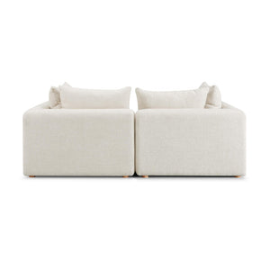 TOV Furniture Hangover 81" Modular Loveseat - Stylish Comfort with Heavy Textured Fabric for Modern Living Spaces Cream TOV-L69242-LO