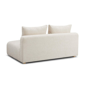 TOV Furniture Hangover 64" Modular Loveseat - Stylish Heavy Textured Fabric for Comfortable, Versatile Living Spaces Cream TOV-L69242-LS