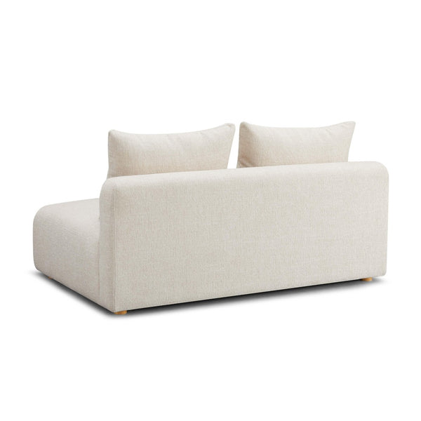 TOV Furniture Hangover 64" Modular Loveseat - Stylish Heavy Textured Fabric for Comfortable, Versatile Living Spaces Cream TOV-L69242-LS