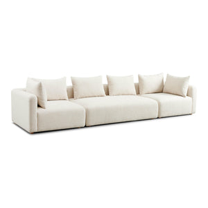 TOV Furniture Hangover Modular Sofa - Versatile Heavy Textured Fabric for Stylish Living & Comfortable Lounging Cream TOV-L69242-SO1