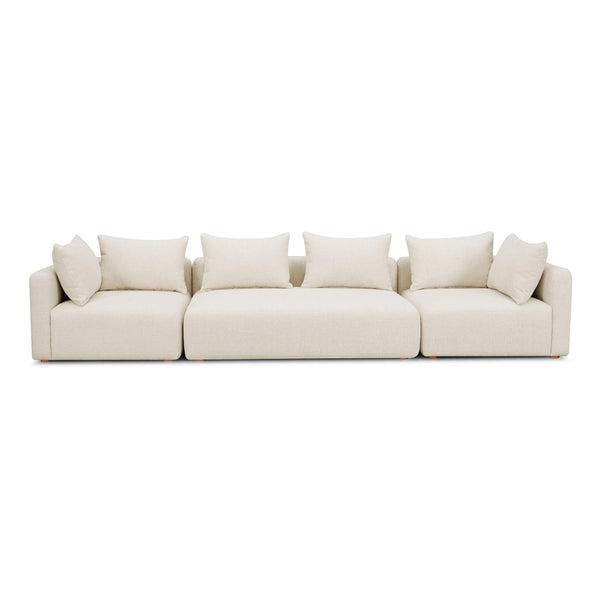 TOV Furniture Hangover Modular Sofa - Versatile Heavy Textured Fabric for Stylish Living & Comfortable Lounging Cream TOV-L69242-SO1