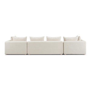 TOV Furniture Hangover Modular Sofa - Versatile Heavy Textured Fabric for Stylish Living & Comfortable Lounging Cream TOV-L69242-SO1