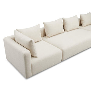 TOV Furniture Hangover Modular Sofa - Versatile Heavy Textured Fabric for Stylish Living & Comfortable Lounging Cream TOV-L69242-SO1
