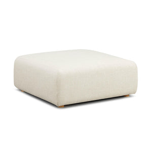 TOV Furniture Hangover Modular Heavy Textured Fabric Ottoman – Stylish, Durable Seating for Flexible Room Layouts Cream TOV-L69243