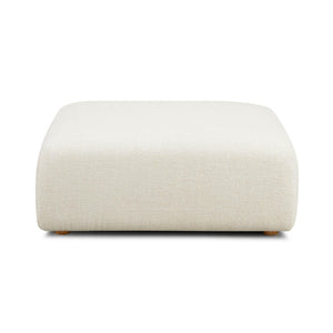 TOV Furniture Hangover Modular Heavy Textured Fabric Ottoman – Stylish, Durable Seating for Flexible Room Layouts Cream TOV-L69243