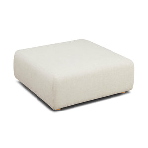 TOV Furniture Hangover Modular Heavy Textured Fabric Ottoman – Stylish, Durable Seating for Flexible Room Layouts Cream TOV-L69243
