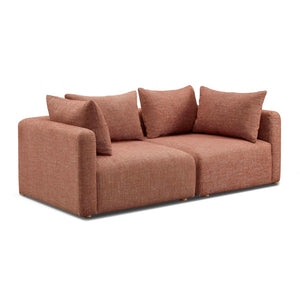 TOV Furniture Hangover 81" Modular Loveseat - Stylish Comfort with Heavy Textured Fabric for Modern Living Spaces Red TOV-L69244-LO