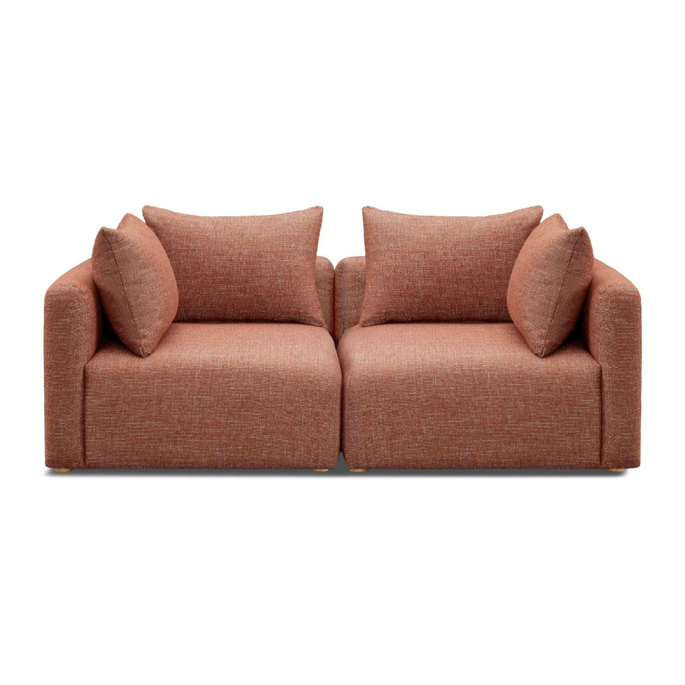 TOV Furniture Hangover 81" Modular Loveseat - Stylish Comfort with Heavy Textured Fabric for Modern Living Spaces Red TOV-L69244-LO