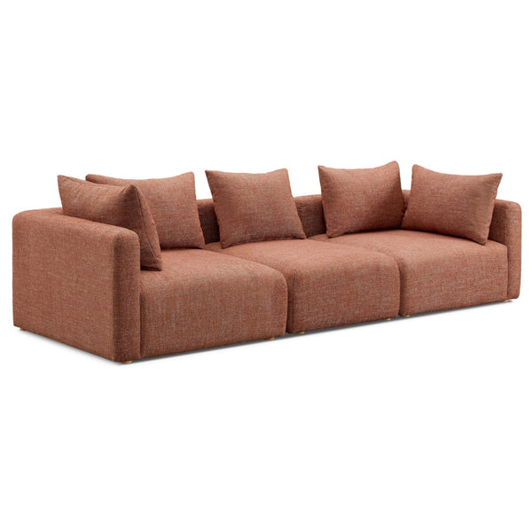 TOV Furniture Hangover Modular Sofa - Stylish Heavy Textured Design for Effortless Lounging and Entertaining Red TOV-L69244-SO