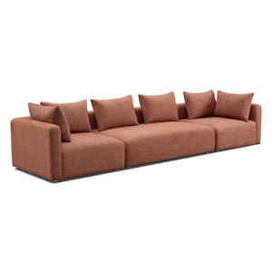 TOV Furniture Hangover Modular Sofa - Versatile Heavy Textured Fabric for Stylish Living & Comfortable Lounging Red TOV-L69244-SO1