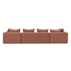 TOV Furniture Hangover Modular Sofa - Versatile Heavy Textured Fabric for Stylish Living & Comfortable Lounging Red TOV-L69244-SO1