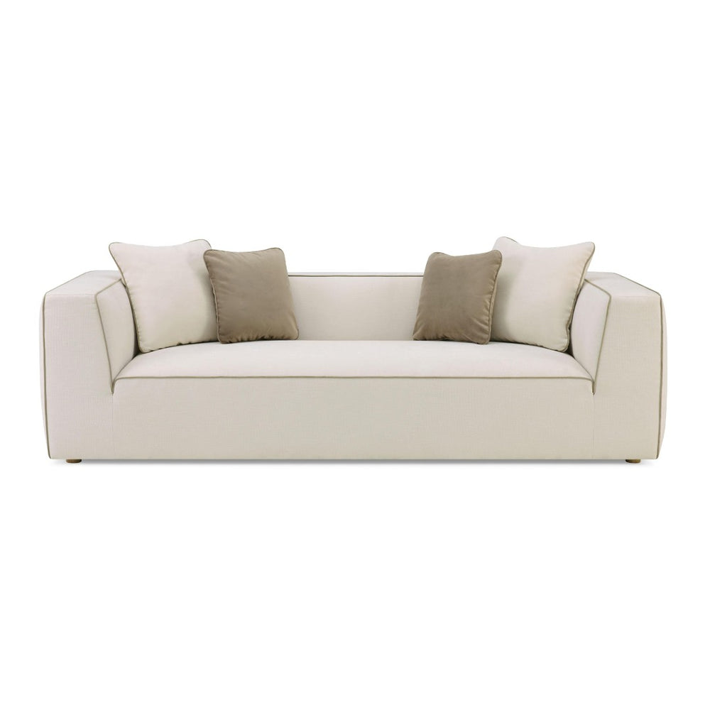 TOV Furniture Tristine 96" Cream Linen Sofa - Elegant European Design, Plush Comfort, and Timeless Style for Living Rooms TOV-L69251