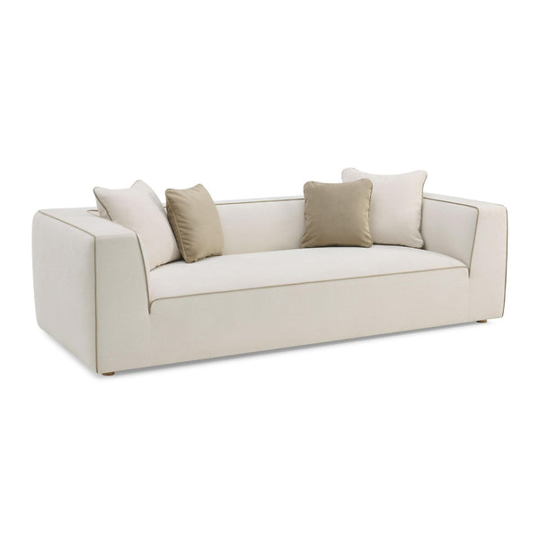 TOV Furniture Tristine 96" Cream Linen Sofa - Elegant European Design, Plush Comfort, and Timeless Style for Living Rooms TOV-L69251