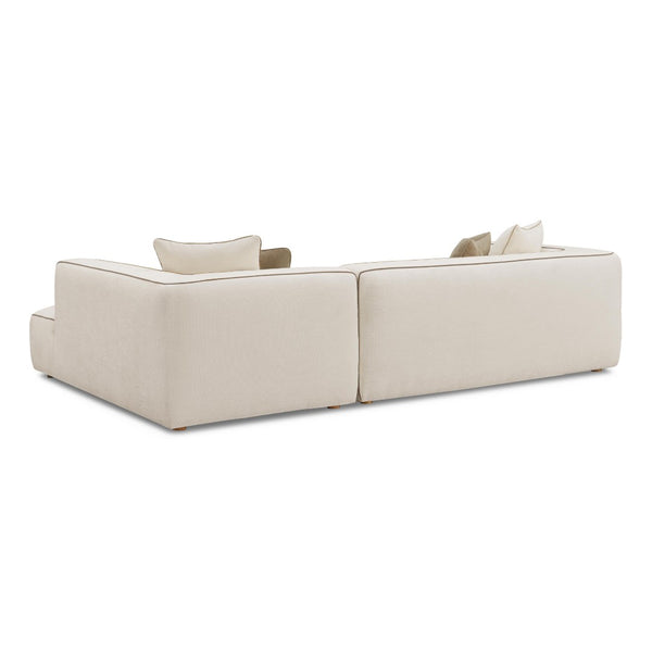 TOV Furniture Tristine Cream Linen L-Shaped Sectional Sofa - Elegant Comfort with Plush Cushions & Tailored Design RAF TOV-L69252-SEC