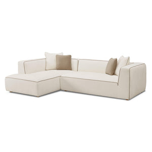 TOV Furniture Tristine Cream Linen L-Shaped Sectional Sofa - Elegant Comfort with Plush Cushions & Tailored Design LAF TOV-L69253-SEC