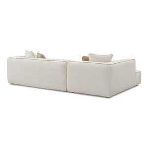 TOV Furniture Tristine Cream Linen L-Shaped Sectional Sofa - Elegant Comfort with Plush Cushions & Tailored Design LAF TOV-L69253-SEC