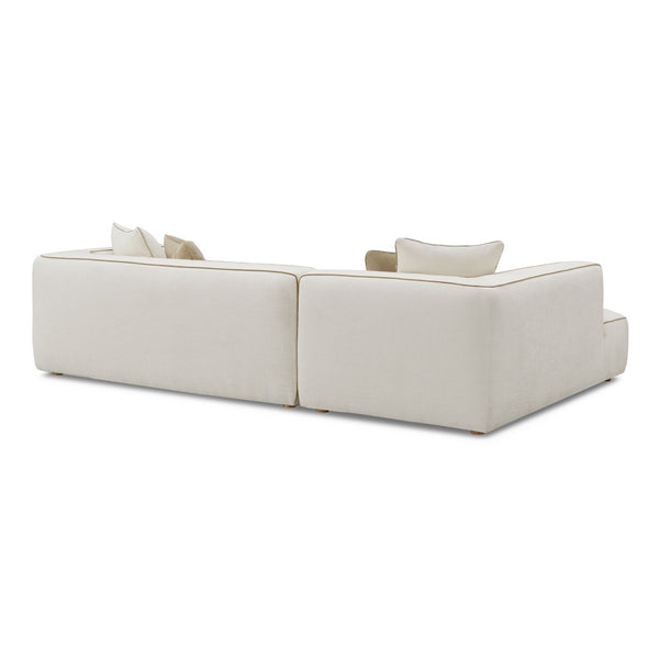 TOV Furniture Tristine Cream Linen L-Shaped Sectional Sofa - Elegant Comfort with Plush Cushions & Tailored Design LAF TOV-L69253-SEC