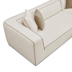 TOV Furniture Tristine Cream Linen L-Shaped Sectional Sofa - Elegant Comfort with Plush Cushions & Tailored Design LAF TOV-L69253-SEC