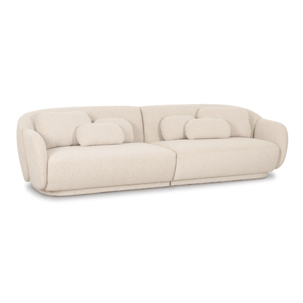 TOV Furniture Misty 115" Cream Boucle Modular Sofa - Luxurious Mid-Century Style, Configurable Comfort & Durability TOV-L69280