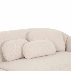 TOV Furniture Misty 115" Cream Boucle Modular Sofa - Luxurious Mid-Century Style, Configurable Comfort & Durability TOV-L69280