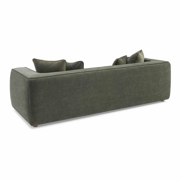 TOV Furniture Tristine 96" Olive Green Upcycled Basketweave Sofa - Eco-Friendly Comfort with Luxe Details & Style TOV-L69287
