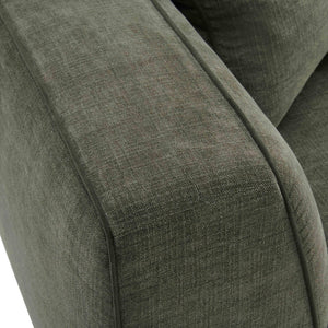 TOV Furniture Tristine 96" Olive Green Upcycled Basketweave Sofa - Eco-Friendly Comfort with Luxe Details & Style TOV-L69287