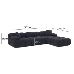 TOV Furniture Calliope Luxurious 4-Piece Vegan Shearling Modular Sectional - Versatile Cozy Design for Any Space TOV-L69304-SEC