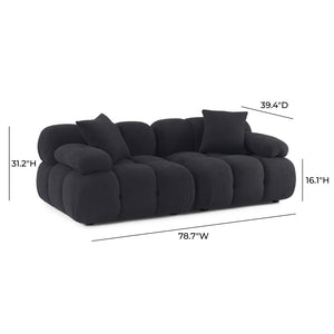 TOV Furniture Calliope 79" Vegan Shearling Modular Loveseat – Plush, Customizable Seating for Stylish Living Spaces TOV-L69305