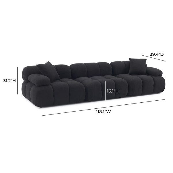 TOV Furniture Calliope 118" Modular Sofa - Luxurious Vegan Shearling, Customizable Comfort, and Stylish Design TOV-L69306