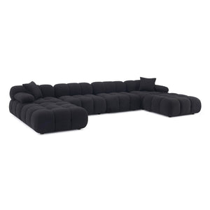 TOV Furniture Calliope 6-Piece Vegan Shearling Modular U-Sectional Sofa: Tailor Your Space with Plush Comfort! TOV-L69307-SEC