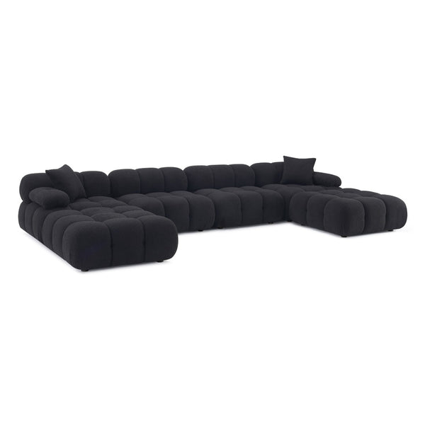 TOV Furniture Calliope 6-Piece Vegan Shearling Modular U-Sectional Sofa: Tailor Your Space with Plush Comfort! TOV-L69307-SEC