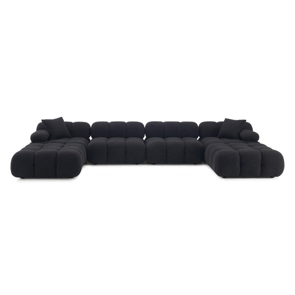 TOV Furniture Calliope 6-Piece Vegan Shearling Modular U-Sectional Sofa: Tailor Your Space with Plush Comfort! TOV-L69307-SEC