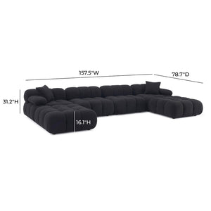 TOV Furniture Calliope 6-Piece Vegan Shearling Modular U-Sectional Sofa: Tailor Your Space with Plush Comfort! TOV-L69307-SEC