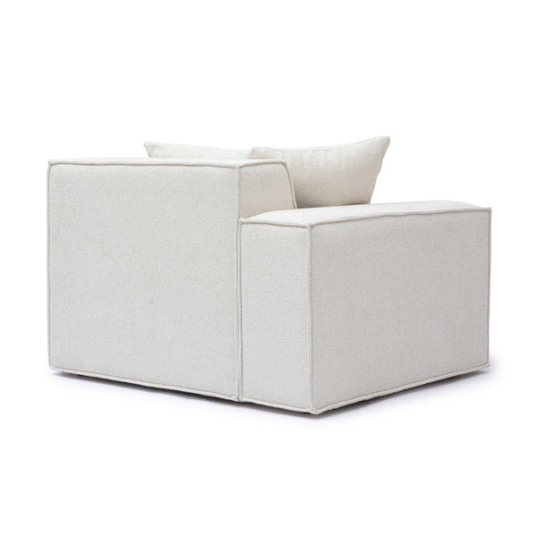 TOV Furniture Mindy Modular Corner Chair - Cozy Chenille Basketweave with Deep Seating for Stylish Living Spaces Cream / LAF TOV-L69316-LC