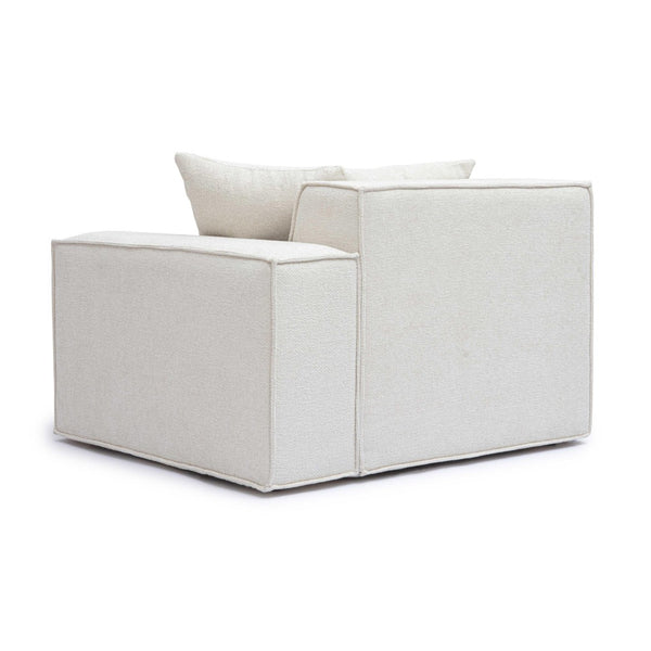 TOV Furniture Mindy Modular Corner Chair - Cozy Chenille Basketweave with Deep Seating for Stylish Living Spaces Cream / RAF TOV-L69316-RC